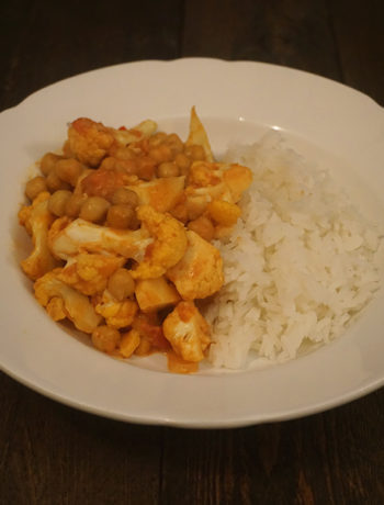 bloemkool curry met kikkererwten