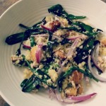 couscous salade met makreel en lamsoren