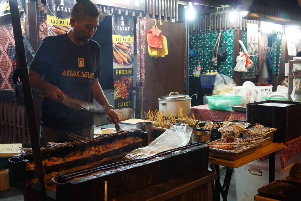 Satay street Lau Pa Sat