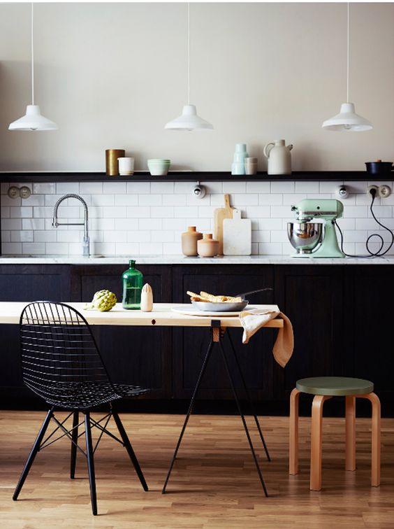 zwart wit keuken scandinavisch