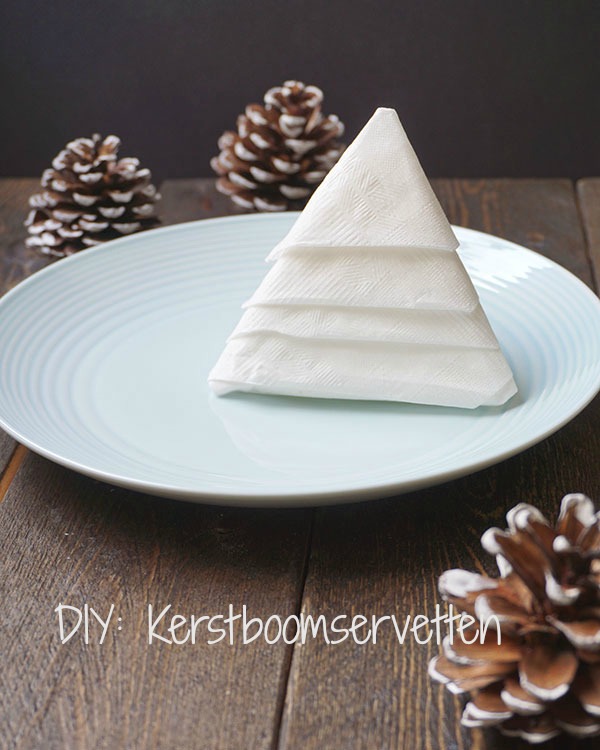 DIY kerstboomservetten