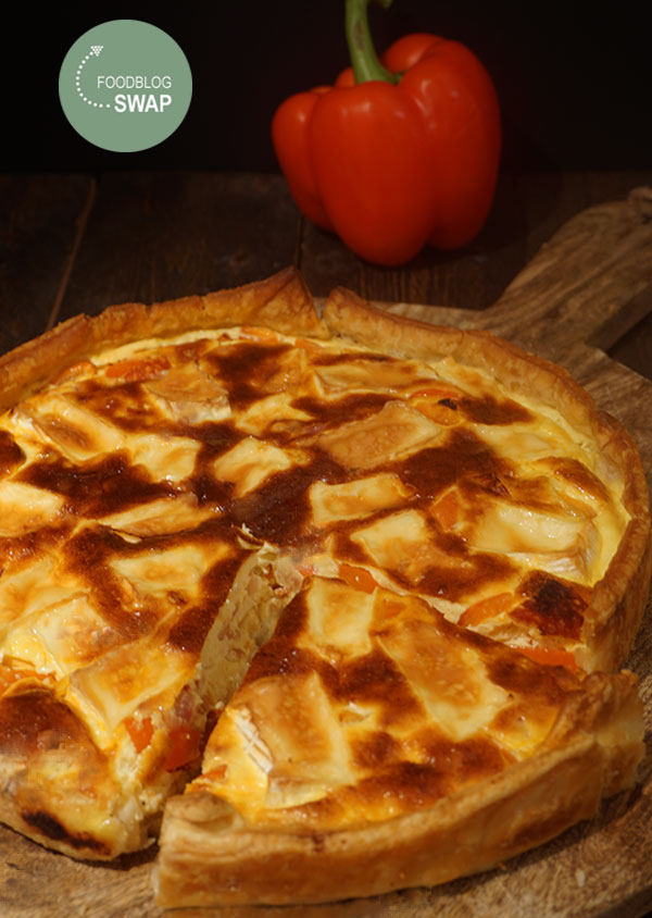 Quiche met brie en chorizo