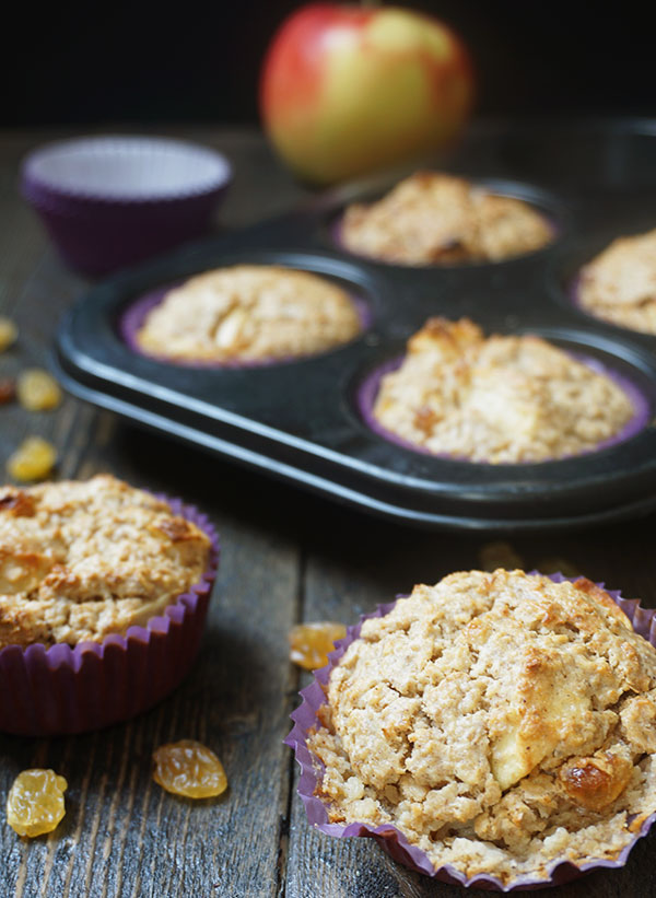 Havermout muffins met appel en kaneel