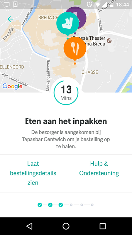 screenshot deliveroo app
