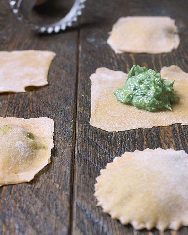 homemade ravioli met spinazie en ricotta